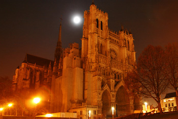 Cathédrale d'Amiens, photo de nuit