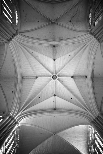 Nef de la cathédrale gothique d'Amiens