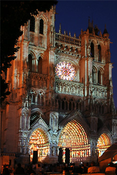 Polychromie sur la cathédrale d'Amiens